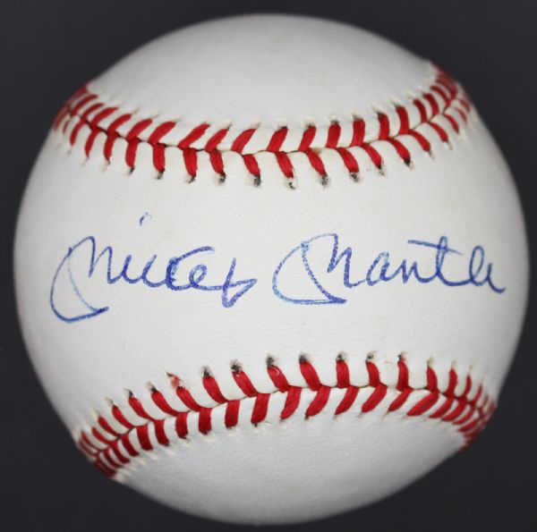 Mickey Mantle Near-Mint Signed OAL Baseball (PSA/JSA Guaranteed)