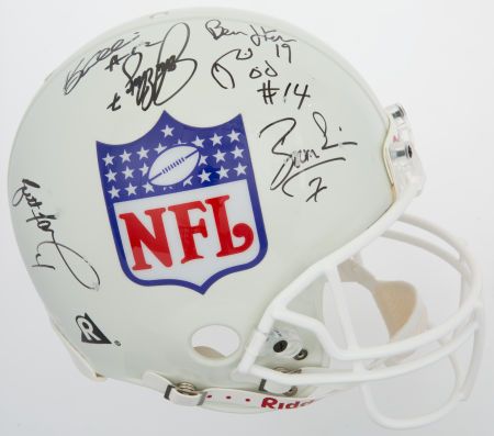 NFL QB Greats Multi-Signed PROLINE Helmet w/ Kelly, Favre, Elway & More! (PSA/JSA Guaranteed)