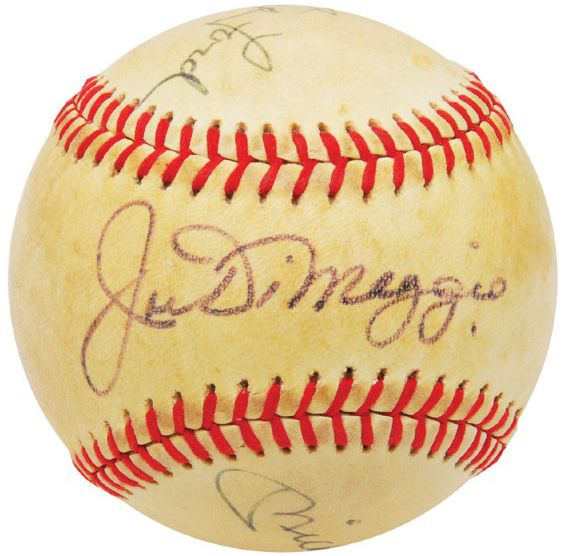 NY Yankee Legends Multi-Signed OAL Baseball w/ Mantle, DiMaggio, Berra, Ford & Catfish Hunter! (PSA/JSA Guaranteed)