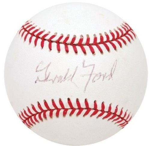 President Gerald Ford Signed Near-Mint ONL Baseball (JSA)