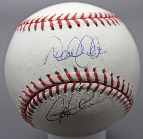 Derek Jeter & Alex Rodriguez Dual Signed OML Baseball (Steiner Sports)