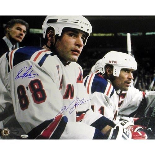 New York Rangers Dual Signed 16" x 20" Color Photo w/ Mark Messier & Eric Lindros (Steiner)