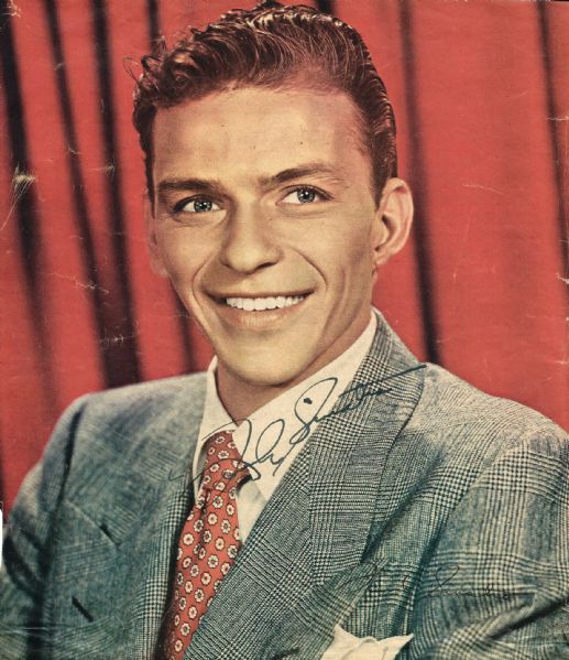 Frank Sinatra Vintage Signed 8.5" x 9.5" Color Magazine Photo (REAL/Epperson)