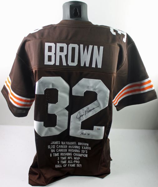 Jim Brown Signed Cleveland Browns Jersey (PSA/DNA)