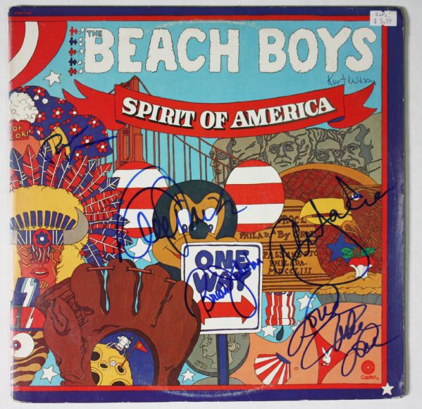 The Beach Boys Band Signed "Spirit of America" Album w/ 5 Signatures! (JSA)