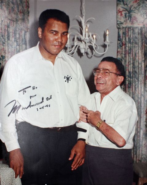Muhammad Ali Signed 1991 8" x 10" Color Photo w/ Heart Sketch! (PSA/JSA Guaranteed)