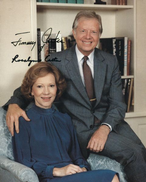 Jimmy & Rosalynn Carter Dual Signed Photo w/ Rare Full Name Autograph (PSA/JSA Guaranteed)
