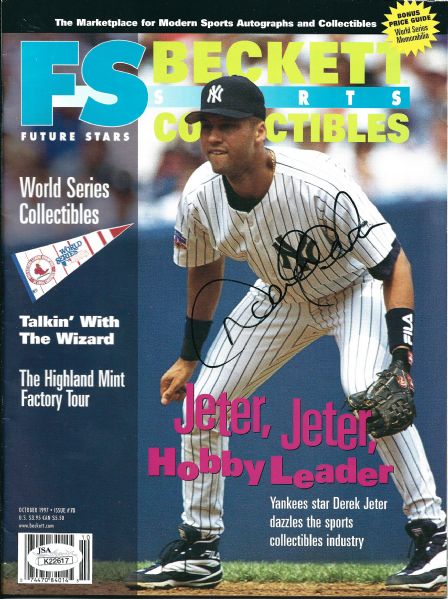 Derek Jeter Vintage Signed 1997 Beckett Magazine (JSA)