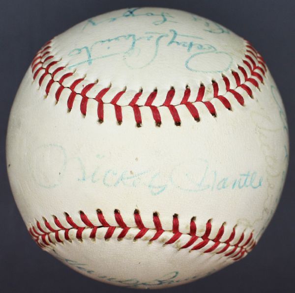 1960 New York Yankees & Detroit Tigers Multi-Signed Baseball w/ Mantle, Maris, Stengel, Fox & Others! (JSA)