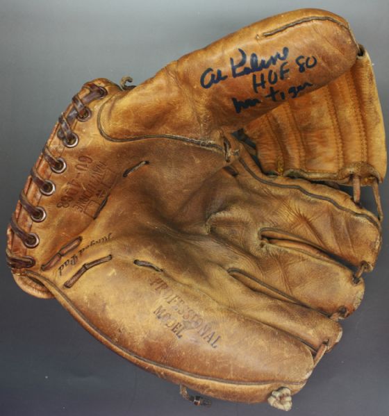 Al Kaline Signed Vintage Professional Model Baseball Glove w/ "HOF 80 Mr Tiger" Inscription (PSA/DNA Guaranteed)