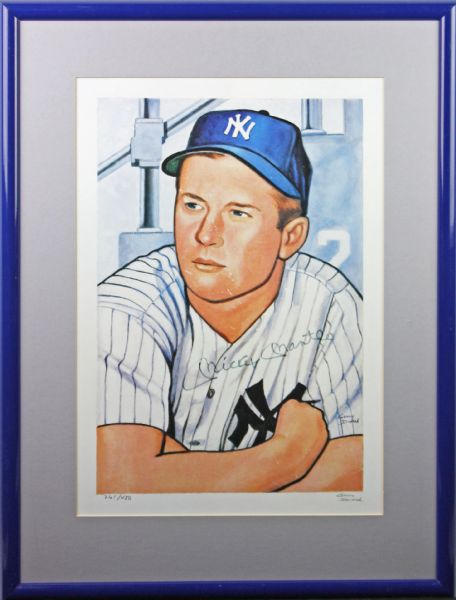 Mickey Mantle Signed & Framed Limited Edition Lithograph (PSA/JSA Guaranteed)