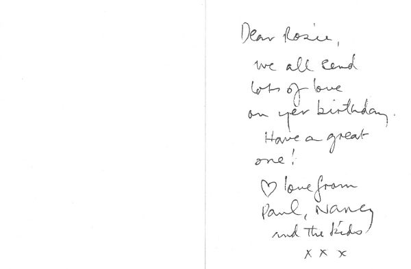 Paul McCartney Hand Written & Signed Birthday Card (PSA/JSA Guaranteed)
