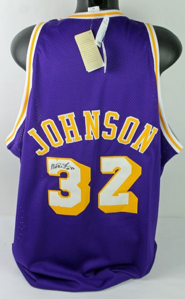 Magic Johnson Signed 1979 Hardwood Classics Lakers Jersey (PSA/DNA Guaranteed)