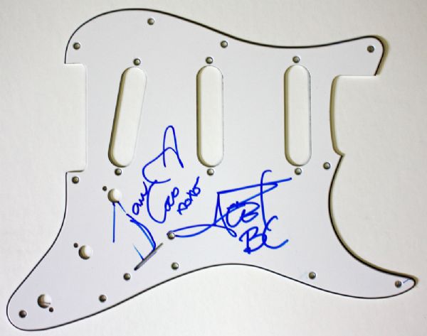 Ice-T & Coco Austin Dual Signed Strat Style Guitar Pick Guard (PSA/JSA Guaranteed)