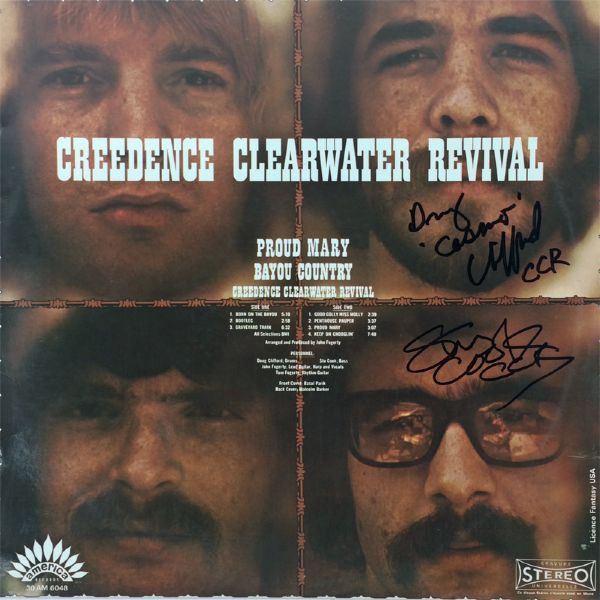 Creedence Clearwater Revival: Lot of Two (2) Signed Record Albums (PSA/JSA Guaranteed)