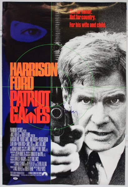 Harrison Ford Signed "Patriot Games" Full Sized Movie Poster (PSA/DNA)