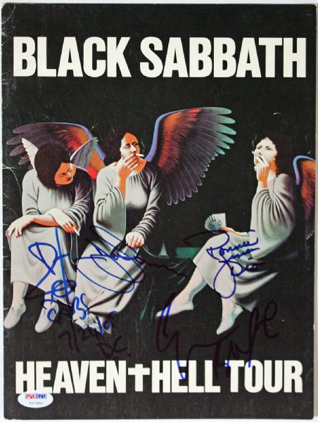 Black Sabbath Group Signed "Heaven & Hell" Tour Program (PSA/DNA)