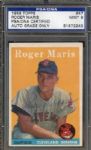 Roger Maris RARE Signed 1958 Topps Rookie Card - PSA/DNA Graded MINT 9!