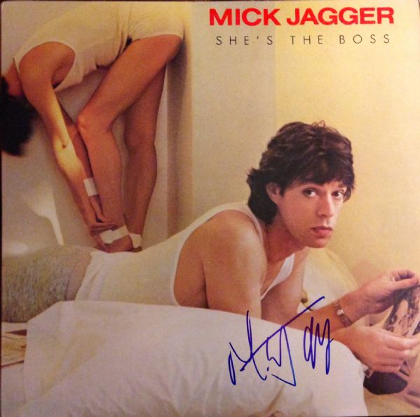 The Rolling Stones: Mick Jagger Signed "Shes The Boss" Record Album (PSA/JSA Guaranteed)