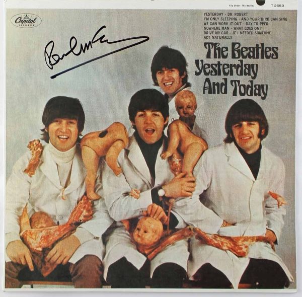 The Beatles: Paul McCartney ULTRA RARE Signed "Butcher Cover" Contemporary Pressing (PSA/DNA & Caiazzo LOAs)