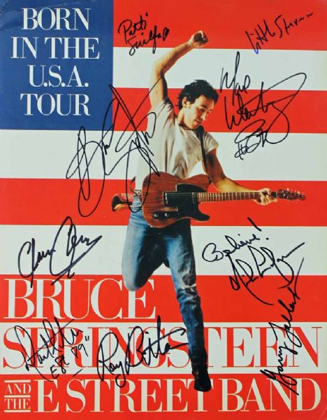 Impressive Bruce Springsteen & The E-Street Band Group Signed Born In The U.S.A Tour Program (REAL/Roger Epperson)