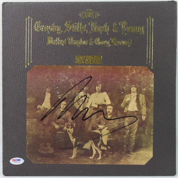 Crosby, Stills, Nash & Young: Neil Young Signed "Deja Vu" Album Cover (PSA/DNA)