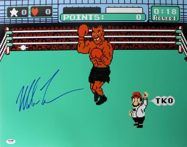 Mike Tyson Signed 16"x20" "Punch Out" Photo (PSA/DNA ITP)