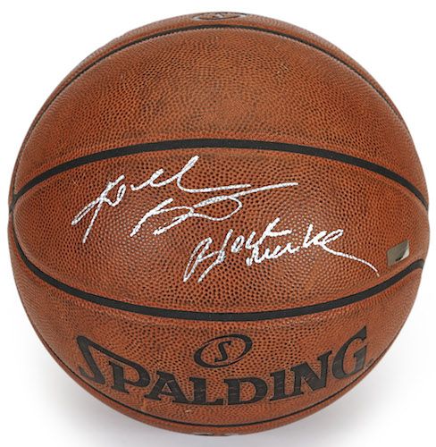 Kobe Bryant Game-Used & Signed 2013-14 NBA Basketball w/ "Black Mamba" Inscription! (Panini)