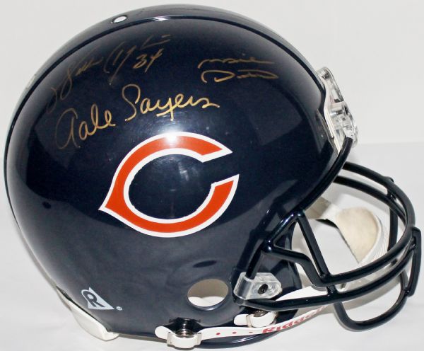 Da Bears: Walter Payton, Mike Ditka, Gale Sayers, Dick Butkus & Mike Singletary Multi-Signed Bears Full Size PROLINE Helmet (PSA/JSA Guaranteed)