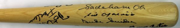 Baseball Legends Multi-Signed Baseball Bat w/ Sadaharu Oh, Lou Brock, Duke Snider & Others (PSA/JSA Guaranteed)