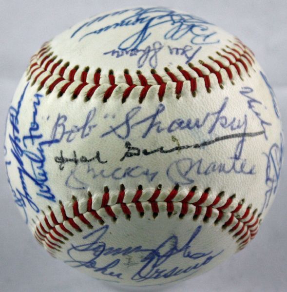 Mickey Mantle, Roger Maris, Whitey Ford & Others Multi-Signed Old Timers Baseball (PSA/JSA Guaranteed)