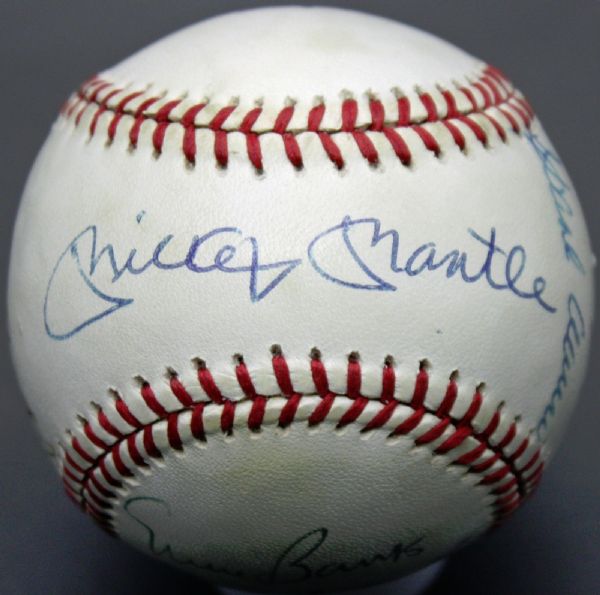 500 Home Run Multi-Signed OAL Bobby Brown Baseball w/ Mantle, Williams, Mays, Aaron & More! (JSA(