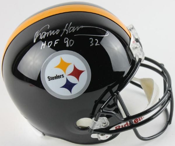 Franco Harris "HOF 90" Signed Full Size Pittsburgh Steelers Football Helmet (JSA & PSA/DNA)