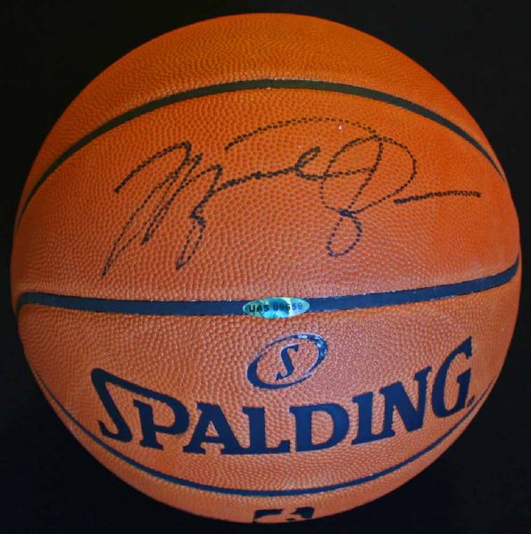 Michael Jordan Signed Official NBA Leather Basketball (UDA)