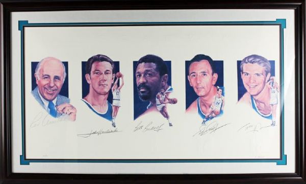 Boston Celtics Impressive "Legacy" Limited Edition Lithograph w/ Russell, Havlicek & Others