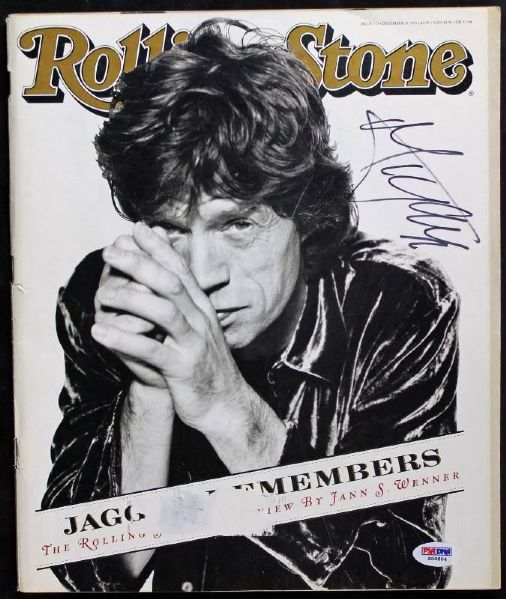 The Rolling Stones: Mick Jagger Signed Rolling Stone Magazine (PSA/DNA)
