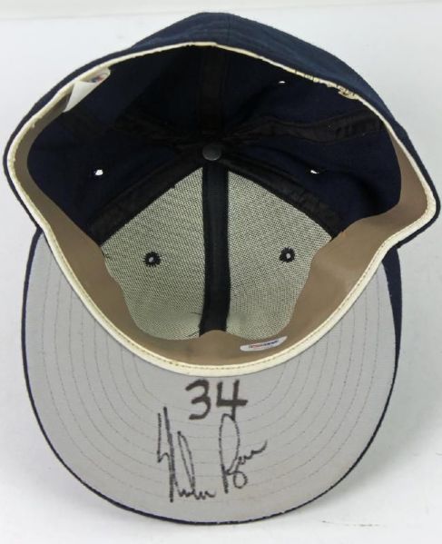 Nolan Ryan Game Used & Signed Houston Astros New Era  Hat (PSA/DNA & Miedema)