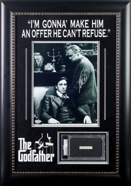 The Godfather: Marlon Brando & Al Pacino Dual-Signed Framed Display (PSA/DNA)