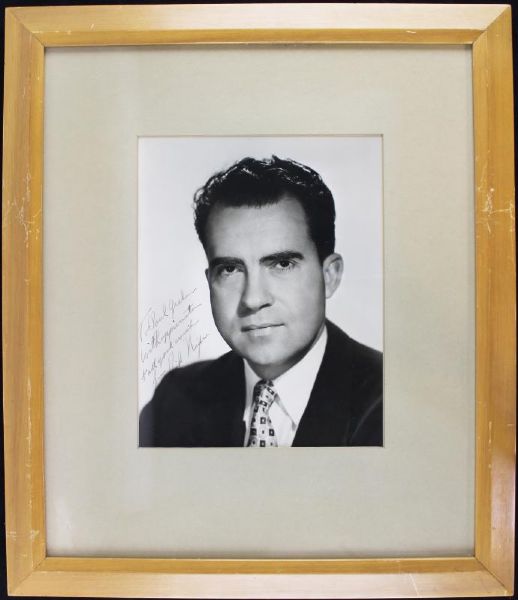 President Richard Nixon Signed & Inscribed "From Dick Nixon" 8"x10" B&W Photo (PSA/DNA)