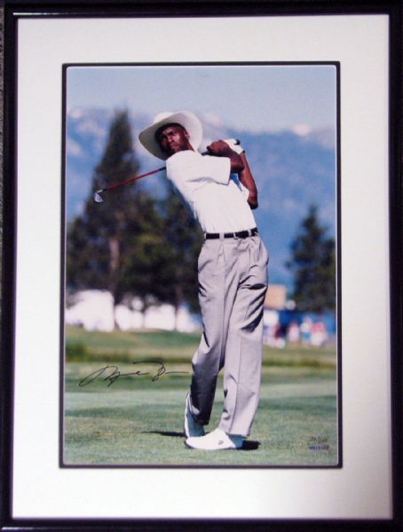 Michael Jordan Signed 16" x 20" Color Photo (Golf Pose)(UDA)