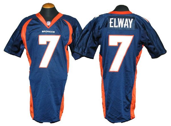1997 John Elway Denver Broncos Game Used Jersey (Grey Flannel)
