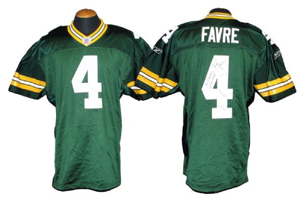 2002 Brett Favre Green Bay Packers Game Used and Signed Jersey With Favre LOA
