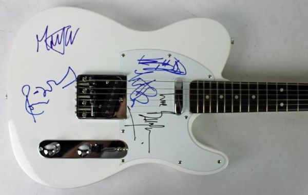 The Rolling Stones Group Signed Telecaster Style Guitar w/Bill Wyman! (5 Sigs)(PSA/DNA)
