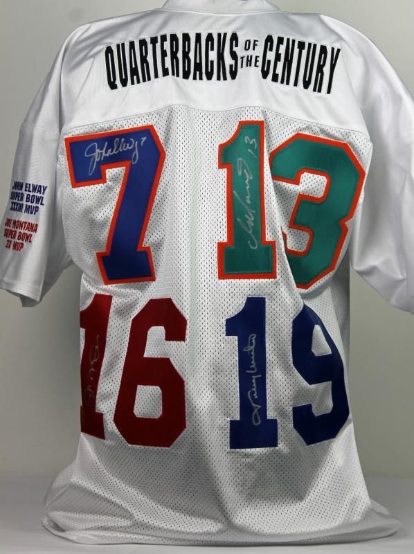 Lot Detail - QBs of the Century Signed Special Edition Jersey w/Marino ...