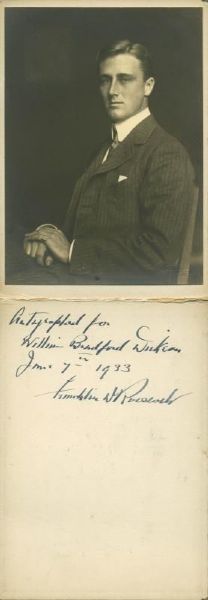 President Franklin D. Roosevelt Rare Signed Early Portrait Photograph (PSA/DNA)