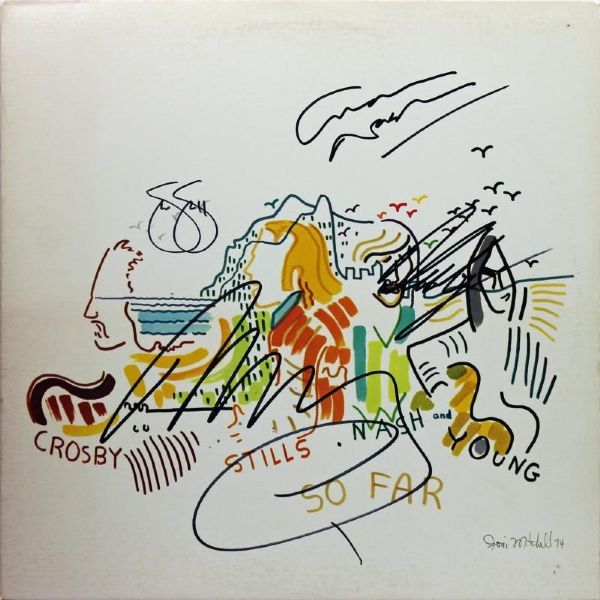 Crosby, Stills, Nash & Young Complete Signed "So Far…" Record Album (PSA/DNA)
