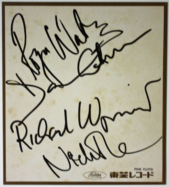Pink Floyd Rare Group Signed Custom Japanese Shikeshi Board w/Superb Autographs (PSA/DNA)