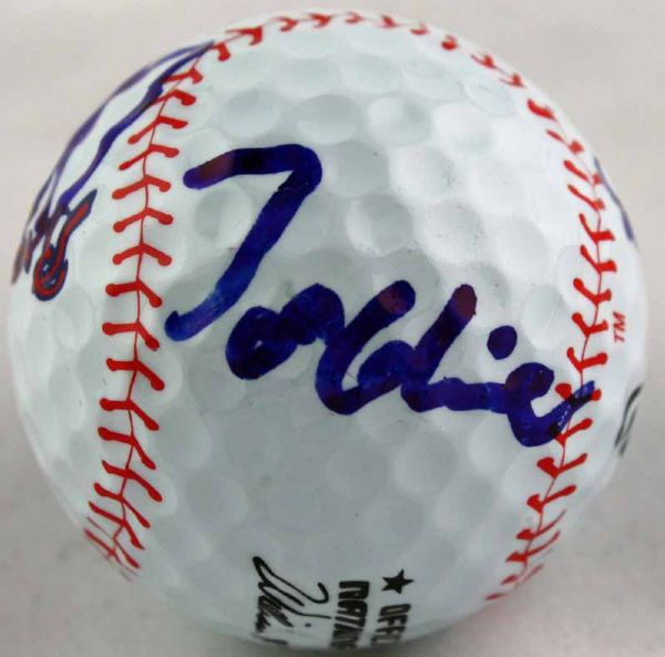 Cal Ripken Jr., Tom Glavine, Greg Maddux & Others Unique Signed Golf Ball Lot of Two (2) (PSA/JSA Guaranteed)