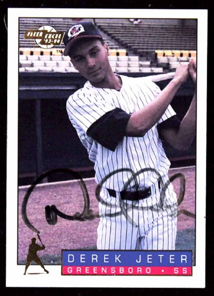 Rare Derek Jeter Vintage Signed 1993/94 Fleer Excel Rookie Card (PSA/JSA Guaranteed)