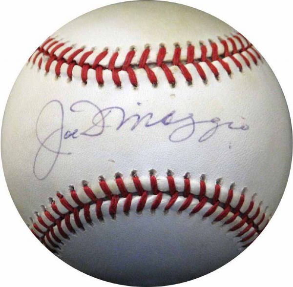 Joe DiMaggio Signed OAL Bobby Brown Baseball (PSA/DNA & JSA)